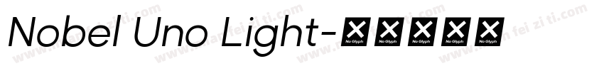 Nobel Uno Light字体转换